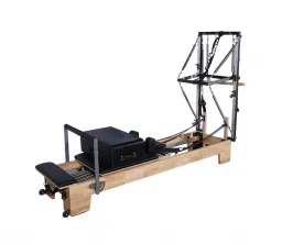 Deluxe Oak Wood Pilates Reformer mit Halbfalle