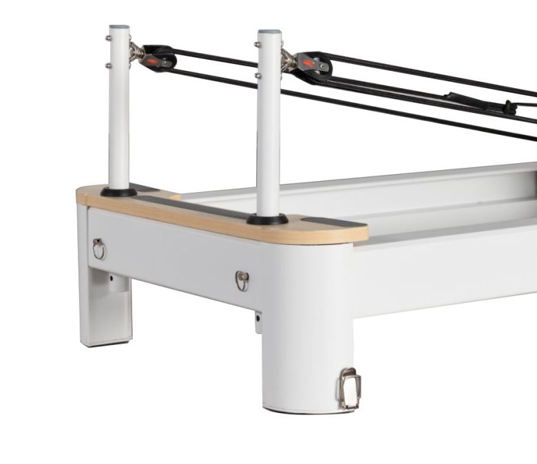 Weiße Aluminium Faltbare Pilates -Reformer zum Verkauf