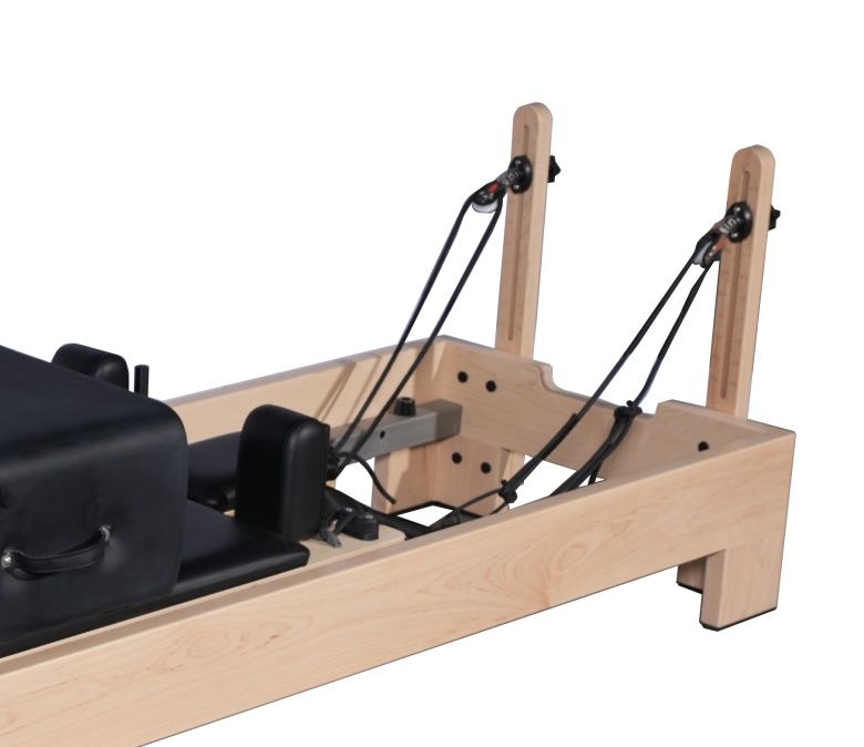 Body Training Kernbett Ahorn Holz Pilates Reformer Machine mit Innenfußstützen
