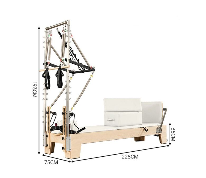 Studio Pilates Maple Reformer mit Halbfield