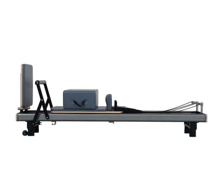 Gunmetal Grey Anodized Aluminium Pilates Reformer Bett