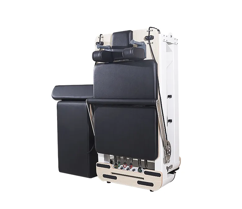 Weißer Faltbarer Pilates-Reformer Aus Aluminium Zu Verkaufen