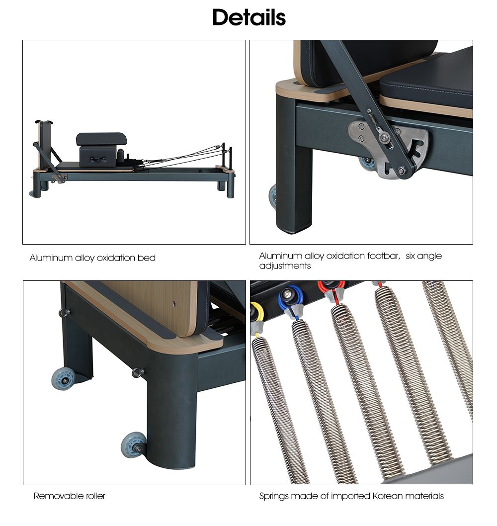 Anodierter Gunmetal Grey Pilates Reformer 4.0 Anodierter Gunmetal Grey Pilates Reformer 4.0
