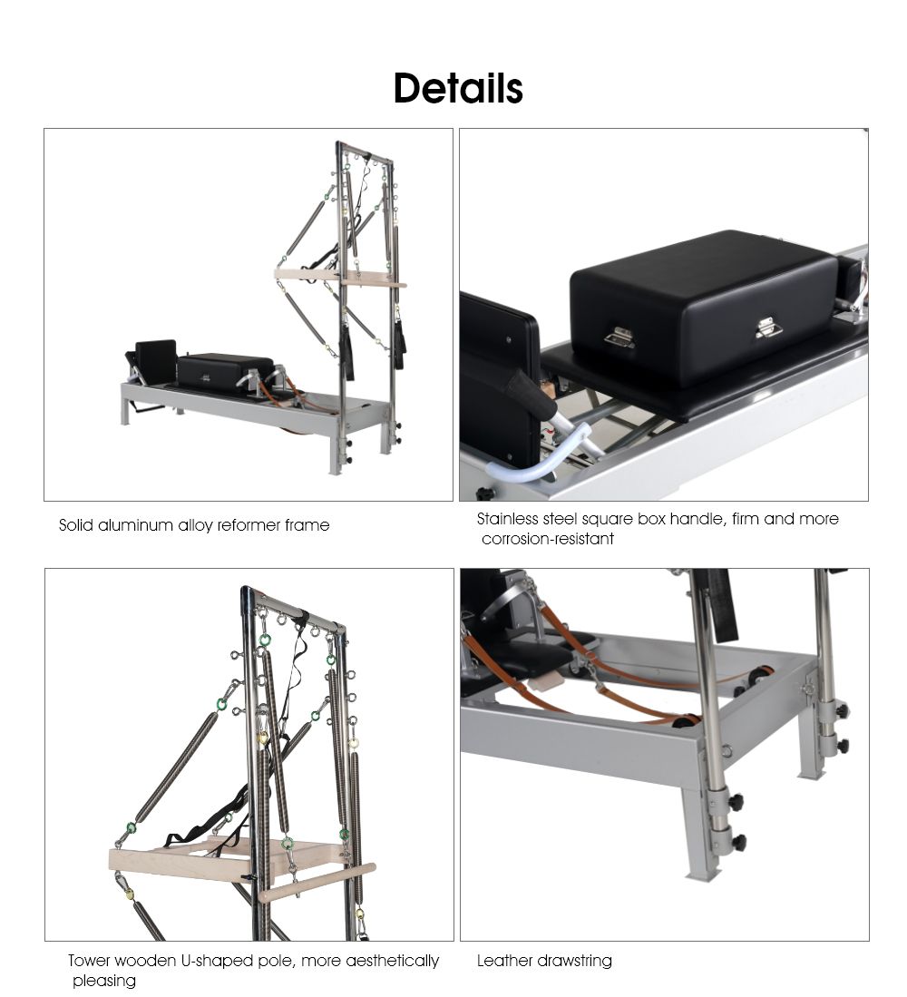 Klassischer Pilates -Reformer mit Turm Klassischer Pilates -Reformer mit Turm
