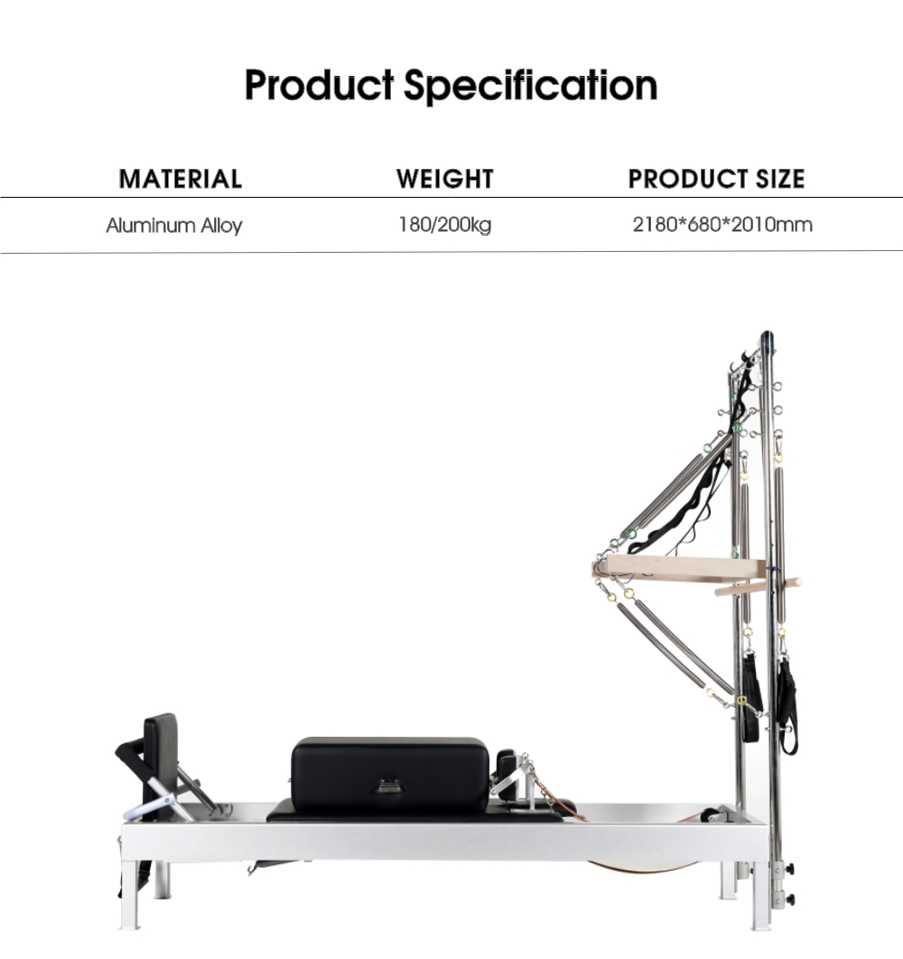 Klassischer Pilates -Reformer mit Turm Klassischer Pilates -Reformer mit Turm